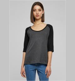 Снимка на Women's 3/4 Contrast Raglan T-Shirt Coal/Black