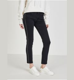 Снимка на Women's Black Cropped Straight Fit Jeans Replay - Women