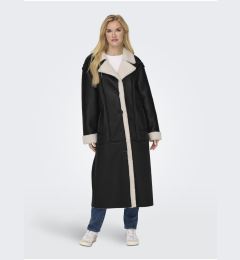 Снимка на Women's black faux leather coat ONLY Viva - Women