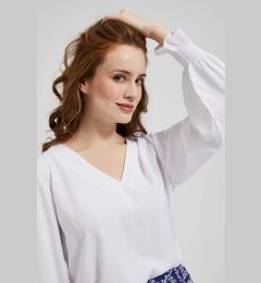 Снимка на Women's blouse with lace on the back MOODO - white