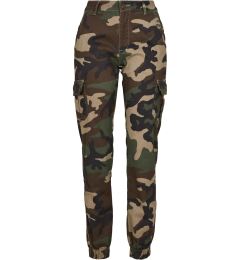 Снимка на Women's camo cargo pants high waist woodcamo