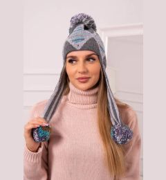 Снимка на Women's cap Eunika K322 graphite with long ears