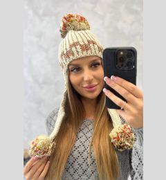 Снимка на Women's cap with long ears Nadia K321 beige