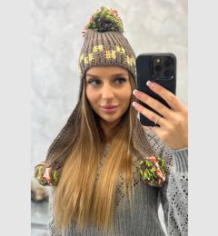 Снимка на Women's cap with long ears Nadia K321 cappuccino