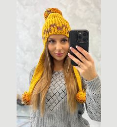Снимка на Women's cap with long ears Nadia K321 mustard