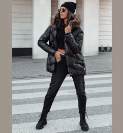 Снимка на Women's CLASSIQ winter quilted jacket with hood black Dstreet