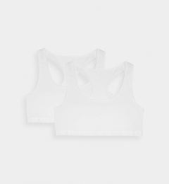 Снимка на Women's Cotton Bra for Everyday Wear 4F (2 Pack) - White