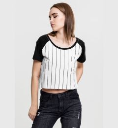 Снимка на Women's cropped baseball t-shirt wht/blk