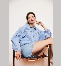 Снимка на Women's denim jacket MOODO - light blue