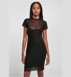 Снимка на Women's double-layer mesh dress black