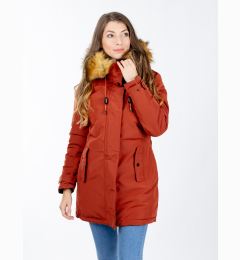 Снимка на Women's double-sided winter parka GLANO - brick/black