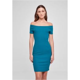 Снимка на Women's Dress Off Shoulder Rib - Green-Blue