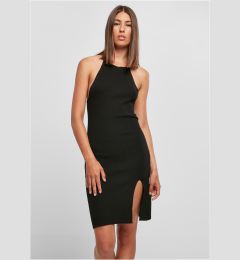Снимка на Women's dress with ribbed neck warmer black