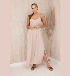 Снимка на Women's dress with straps - dark beige