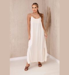 Снимка на Women's dress with straps - light beige