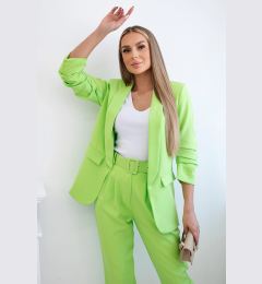 Снимка на Women's elegant blazer + trousers set - neon green