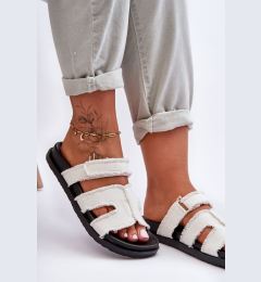 Снимка на Women's fabric sandals with white trim Lamirose