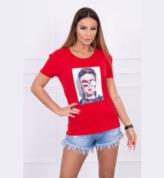 Снимка на Women's graphic blouse red