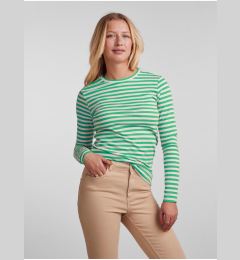 Снимка на Women's Green Striped Basic Long Sleeve T-Shirt Pieces Ruka - Ladies'