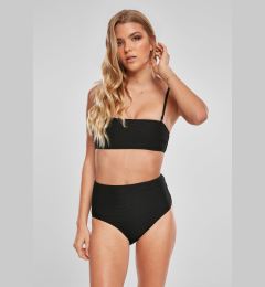Снимка на Women's High Waisted Bandeau Bikini Black