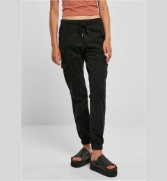 Снимка на Women's high-waisted cargo jogging pants - black