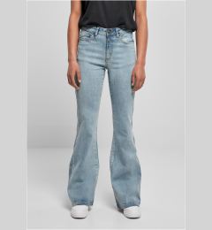 Снимка на Women's high-waisted denim pants - light blue