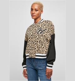 Снимка на Women's Jacket AOP Oversized College Sweat Jacket unionbeigeleo/black