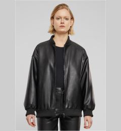 Снимка на Women's jacket made of artificial leather black