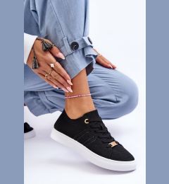 Снимка на Women's lace-up sneakers black Etna