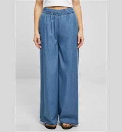 Снимка на Women's light denim pants with wide legs - blue