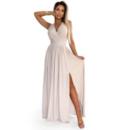 Снимка на Women's long dress with a neckline and a tie at the back Numoco
