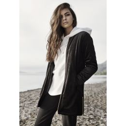 Снимка на Women's long velvet jacket black