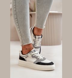 Снимка на Women's low sneakers made of eco leather Big Star white-gray