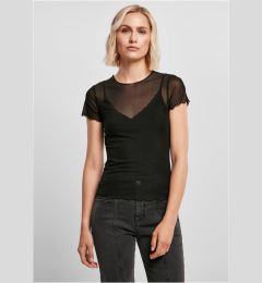 Снимка на Women's mesh T-shirt in black color