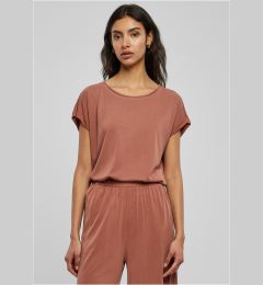 Снимка на Women's Modal Terracotta T-Shirt with Extended Shoulder