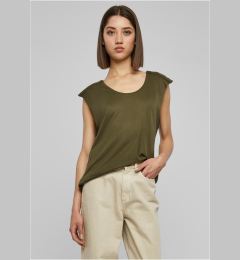 Снимка на Women's Olive T-Shirt HiLo with Shoulder Zipper