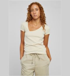 Снимка на Women's Organic Asymmetrical White Sand T-Shirt