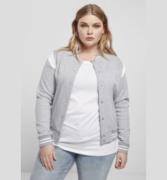 Снимка на Women's Organic College Sweat Jacket Sweatshirt Grey/White