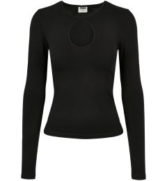 Снимка на Women's Organic Long Sleeve Keyhole Black