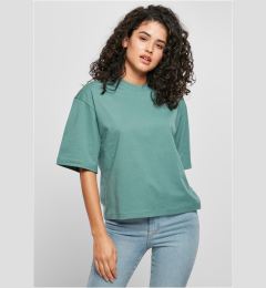 Снимка на Women's Organic Oversized T-Shirt with White Leaf
