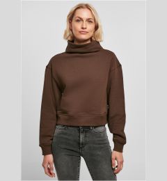 Снимка на Women's Organic Short High Neck Crew Brown