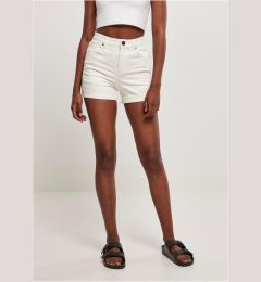 Снимка на Women's Organic Stretch Denim 5-Pocket Shorts Off-White Raw
