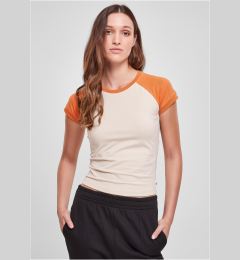 Снимка на Women's Organic Stretch Short Retro Baseball T-Shirt Softseagrass/Starrange