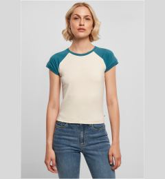 Снимка на Women's Organic Stretch Short Retro Baseball T-Shirt Whitesand/Jasper