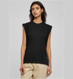 Снимка на Women's organic tank top with heavy padded shoulder black