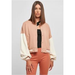 Снимка на Women's Oversized 2 Tone College Terry Jacket Amber/White Sand