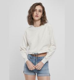 Снимка на Women's Oversized Cropped Crewneck Light Grey