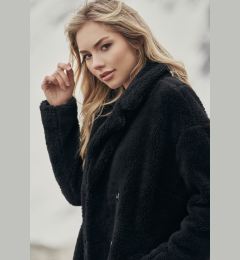 Снимка на Women's Oversized Sherpa Coat Black