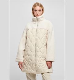Снимка на Women's Oversized Sherpa Quilted Coat softseagrass/white sand