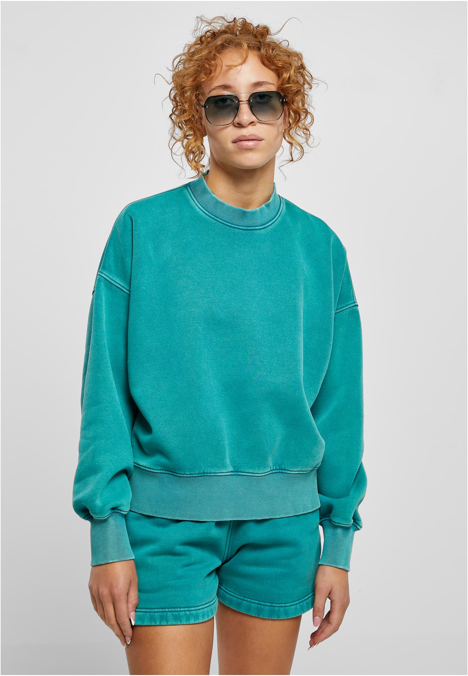 Снимка на Women's Oversized Stone Washed Crewneck Watercolor